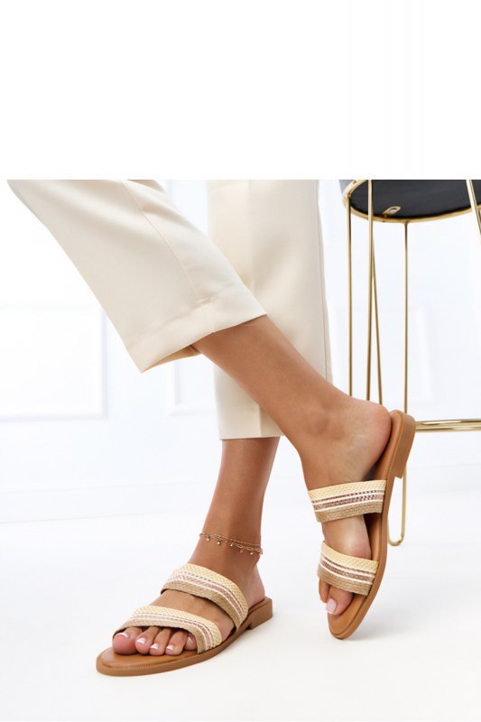 Sandał Klapki Model Rios V-2231 Beige - PRIMO