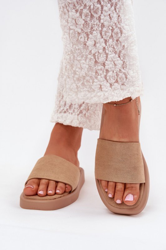 Sandał Klapki Model Jorina 5178 Dark Beige - Step in style
