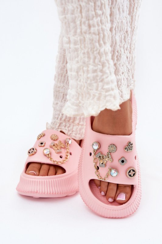 Sandał Klapki Model Hortiana M576 Pink - Step in style