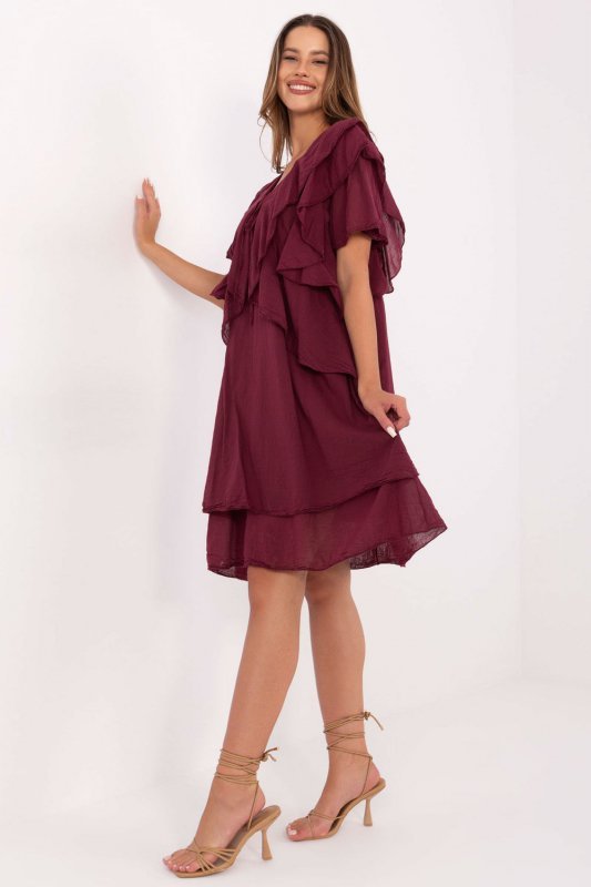 Sukienka Model MI-SK-102128.61 Bordo - Italy Moda