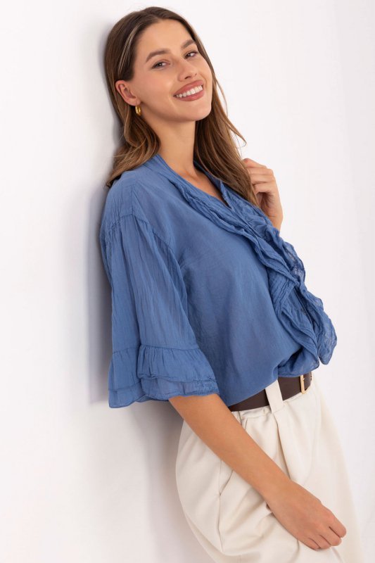 Koszula Damska Model MI-KS-92224.95 Dark Blue - Italy Moda