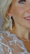 OHRRINGE GOLD LANGE ZIRKONIA HOCHZEIT HOCHZEIT