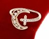 Goldring 18,60 mm. vergoldete Verlobung Xuping