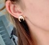 goldene Ohrringe aus Edelstahl