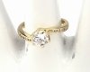 Goldring 18,60 mm. vergoldete Verlobung Xuping