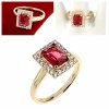 Goldring 18,60 mm. vergoldete Verlobung Xuping
