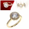 Goldring 18,60 mm. vergoldete Verlobung Xuping