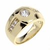 Goldring 18,60 mm. vergoldete Verlobung Xuping
