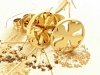 goldene Ohrringe aus Edelstahl