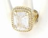 Goldring 17,00 mm. vergoldete Verlobung Xuping