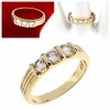 Goldring 18,60 mm. vergoldete Verlobung Xuping