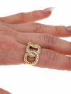 Goldring 18,60 mm. vergoldete Verlobung Xuping