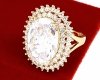 Goldring 17,00 mm. vergoldete Verlobung Xuping