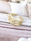Goldring 17,00 mm. vergoldete Verlobung Xuping