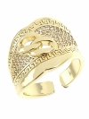 Goldring 17,00 mm. vergoldete Verlobung Xuping