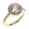 Goldring 18,60 mm. vergoldete Verlobung Xuping