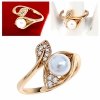 Goldring 18,60 mm. vergoldete Verlobung Xuping