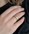 Ring 18,30 mm, goldener Edelstahl