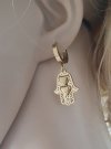 goldene Ohrringe aus Edelstahl