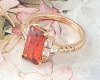 Goldring 18,60 mm. vergoldete Verlobung Xuping
