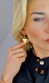 goldene Ohrringe aus Edelstahl