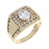 Goldring 18,60 mm. vergoldete Verlobung Xuping
