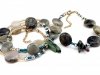 Set Gold Stahl Chirurgische Halskette Armband & Bein Armband Stein