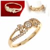 Goldring 18,60 mm. vergoldete Verlobung Xuping