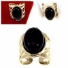 Ring 18,30 mm, goldener Edelstahl