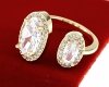 Goldring 17,00 mm. vergoldete Verlobung Xuping