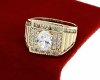 Goldring 18,60 mm. vergoldete Verlobung Xuping