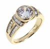 Goldring 18,60 mm. vergoldete Verlobung Xuping