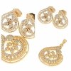 Gold vergoldet Set 18 Karat Ohrringe Anhänger Xuping