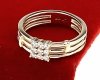 Goldring 18,60 mm. vergoldete Verlobung Xuping