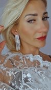 OHRRINGE GOLD LANGE ZIRKONIA HOCHZEIT HOCHZEIT