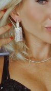 OHRRINGE GOLD LANGE ZIRKONIA HOCHZEIT HOCHZEIT