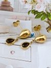 goldene Ohrringe aus Edelstahl