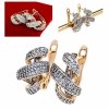 exklusive swarovski vergoldete ohrringe