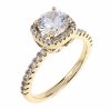 Goldring 18,60 mm. vergoldete Verlobung Xuping
