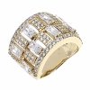Goldring 18,60 mm. vergoldete Verlobung Xuping