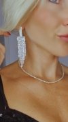 OHRRINGE GOLD LANGE ZIRKONIA HOCHZEIT HOCHZEIT