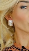 gold plated earrings with exclusive cubic zirconia