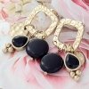gold earrings made of stainless steel