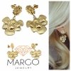 gold earrings made of stainless steel