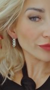 gold plated earrings with exclusive cubic zirconia
