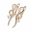 exclusive swarovski gold-plated earrings