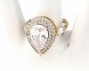 gold ring 18,60mm. gold-plated engagement xuping
