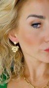 gold earrings made of stainless steel