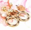gold earrings made of stainless steel