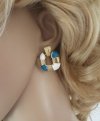 gold earrings made of stainless steel
